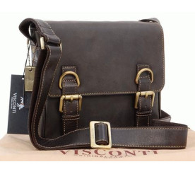 Мужская кожаная сумка Visconti (Великобритания) коричневая 16012 OIL BRN