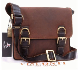 Мужская кожаная сумка Visconti (Великобритания) коричневая 16012 OIL TAN