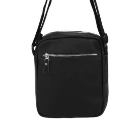 Мужская кожаная сумка Borsa Leather черная 1t1025m-black