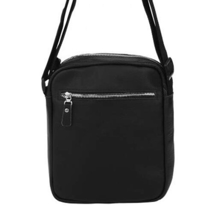Мужская кожаная сумка Borsa Leather черная 1t1025m-black – Фото 1