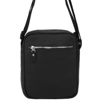 Мужская кожаная сумка Borsa Leather черная 1t1025m-black – Фото 2
