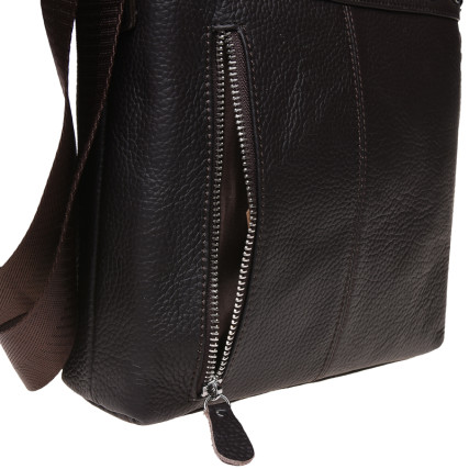 Мужская кожаная сумка Borsa Leather коричневая 1t15502m-brown – Фото 4