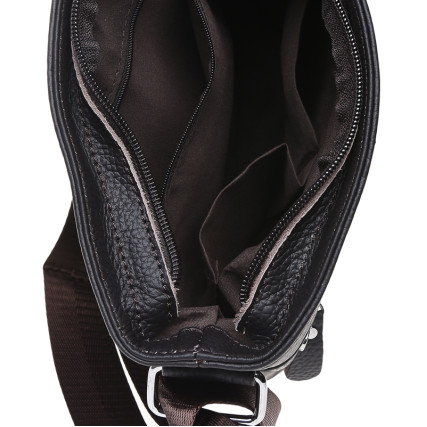 Мужская кожаная сумка Borsa Leather коричневая 1t15502m-brown – Фото 5
