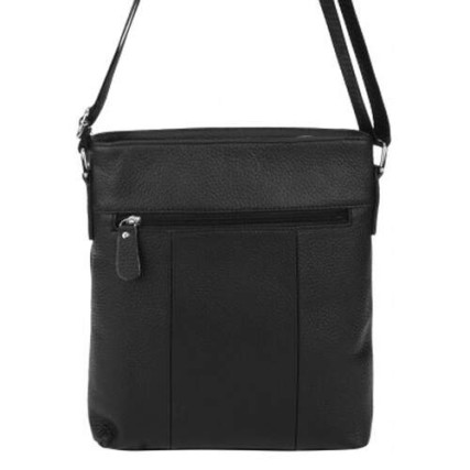 Мужская кожаная сумка Borsa Leather черная 1t5502m-black – Фото 3