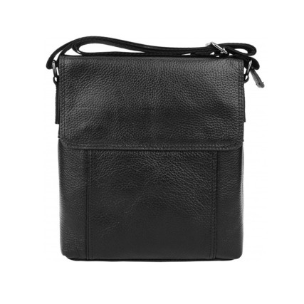 Мужская кожаная сумка Borsa Leather черная 1t8153m-black – Фото 1