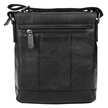 Мужская кожаная сумка Borsa Leather черная 1t8153m-black – Фото 3