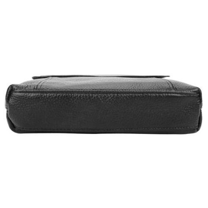 Мужская кожаная сумка Borsa Leather черная 1t8153m-black – Фото 4
