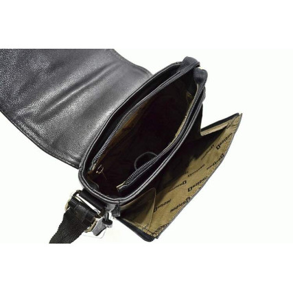 Мужская кожаная сумка DESISAN 425-011 черная – Фото 4