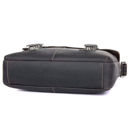 Мужская кожаная сумка через плечо 6002J Buffalo Bags коричневая – Фото 4