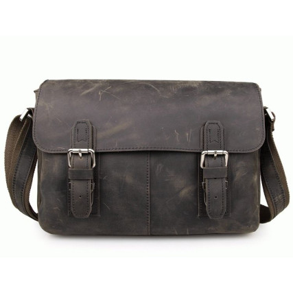 Мужской кожаный мессенджер 6002R Buffalo Bags коричневый – Фото 1