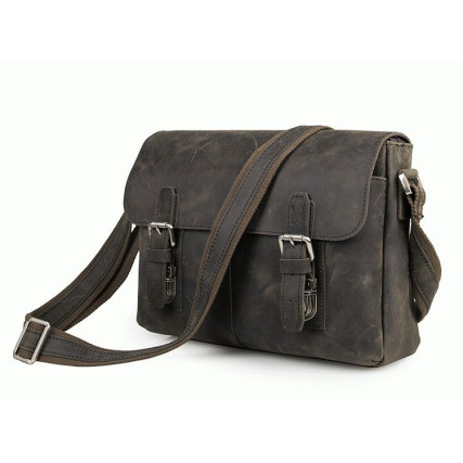 Мужской кожаный мессенджер 6002R Buffalo Bags коричневый – Фото 2