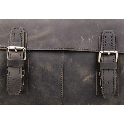 Мужской кожаный мессенджер 6002R Buffalo Bags коричневый – Фото 3