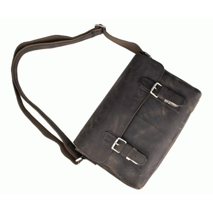 Мужской кожаный мессенджер 6002R Buffalo Bags коричневый – Фото 5
