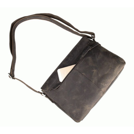 Мужской кожаный мессенджер 6002R Buffalo Bags коричневый – Фото 6