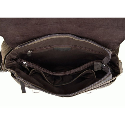 Мужской кожаный мессенджер 6002R Buffalo Bags коричневый – Фото 8