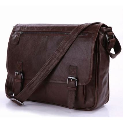 Мужская сумка через плечо 7022LB Buffalo Bags коричневая – Фото 2