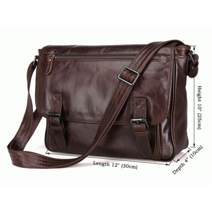 Мужская сумка через плечо 7022Q Buffalo Bags коричневая – Фото 8