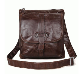 Кожаный мессенджер Ethno Buffalo Bags коричневый 7045Q