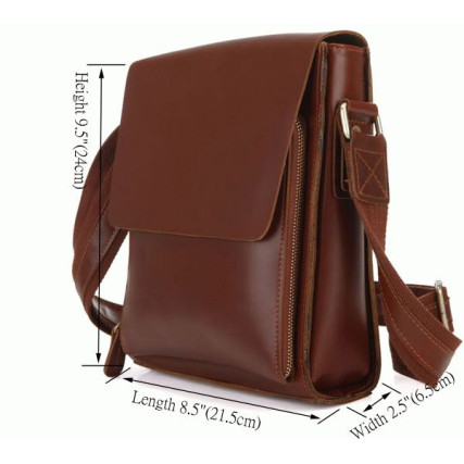 Мужская сумка через плечо 7054B Buffalo Bags коричневая – Фото 7