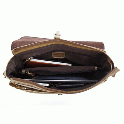 Мужская сумка через плечо 7084B Buffalo Bags коричневая – Фото 5