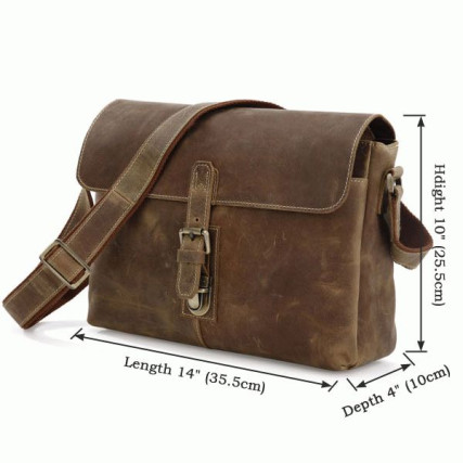 Мужская сумка через плечо 7084B Buffalo Bags коричневая – Фото 6