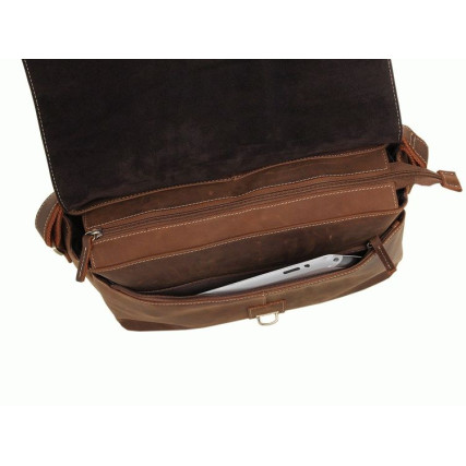 Мужская сумка через плечо 7084LB Buffalo Bags коричневая – Фото 4