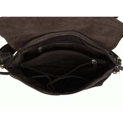 Мужская сумка через плечо 7084R-1 Buffalo Bags коричневая – Фото 7