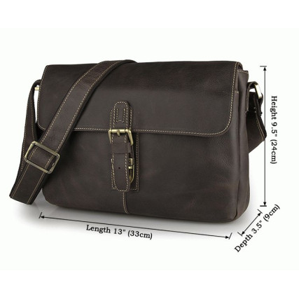 Мужская сумка через плечо 7084R-1 Buffalo Bags коричневая – Фото 9