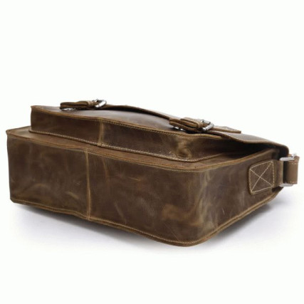 Мужская сумка через плечо 7089B-1 Buffalo Bags коричневая – Фото 4