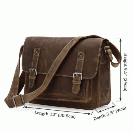 Мужская сумка через плечо 7089B-1 Buffalo Bags коричневая – Фото 7