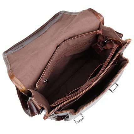 Мужская сумка через плечо 7109C Buffalo Bags коричневая – Фото 5