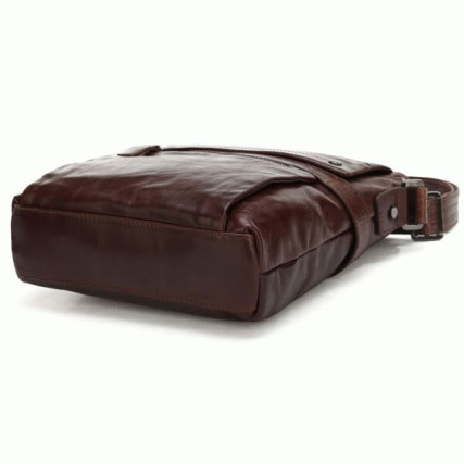 Сумка через плечо кожаная 7121C Buffalo Bags коричневая – Фото 3