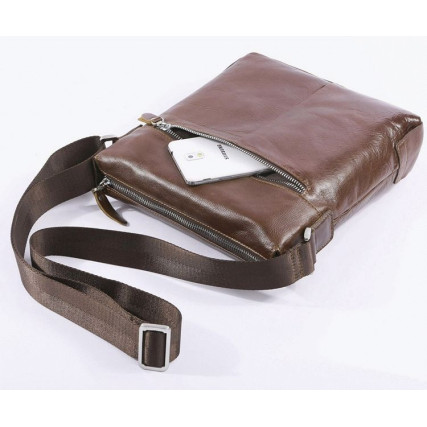 Мужская сумка через плечо 7151C-1 Buffalo Bags коричневая – Фото 5