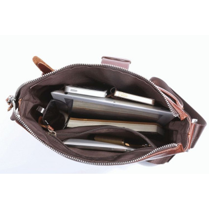 Мужская сумка через плечо 7151C-1 Buffalo Bags коричневая – Фото 9