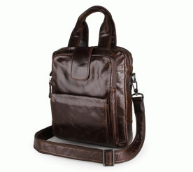 Мужская кожаная сумка через плечо 7266C Buffalo Bags коричневая