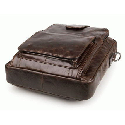 Мужская кожаная сумка через плечо 7266C Buffalo Bags коричневая – Фото 3