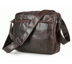 Мужская кожаная сумка через плечо 7332C Buffalo Bags коричневая