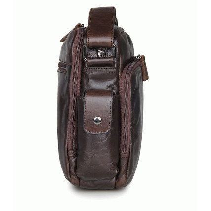 Мужская кожаная сумка через плечо 7332C Buffalo Bags коричневая – Фото 3