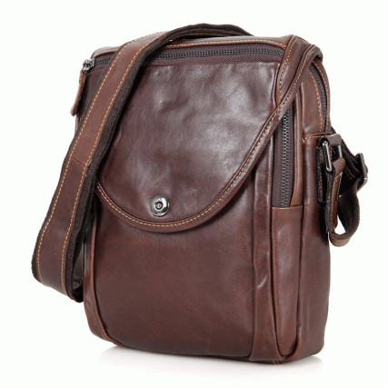 Мужская сумка через плечо Buffalo Bags коричневая 7354LQ – Фото 2
