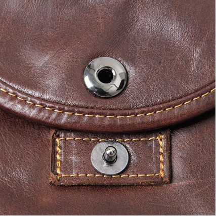 Мужская сумка через плечо Buffalo Bags коричневая 7354LQ – Фото 8