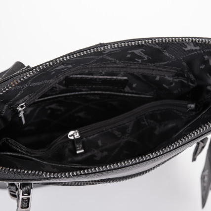 Мужская кожаная сумка Giorgio Ferretti (Италия) черная GF20183005Ablack – Фото 5
