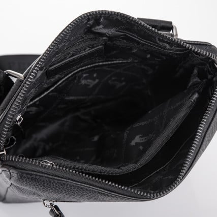 Мужская кожаная черная сумка Giorgio Ferretti (Италия) GF201850158Ablack – Фото 5