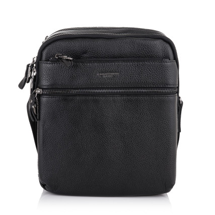Мужская кожаная сумка Giorgio Ferretti (Италия) черная GF201850173black – Фото 2