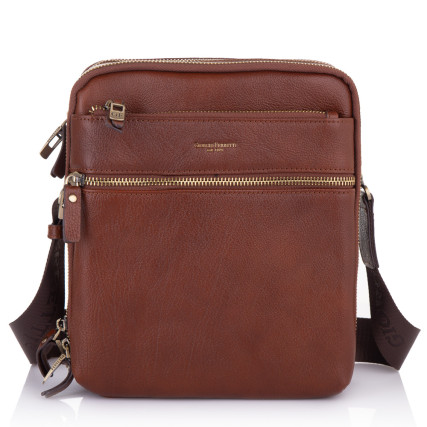 Мужская кожаная сумка Giorgio Ferretti (Италия) коричневая GF201850173brown – Фото 2