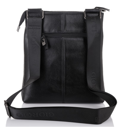 Мужская кожаная сумка Giorgio Ferretti (Италия) черная GF2019943Ablack – Фото 3