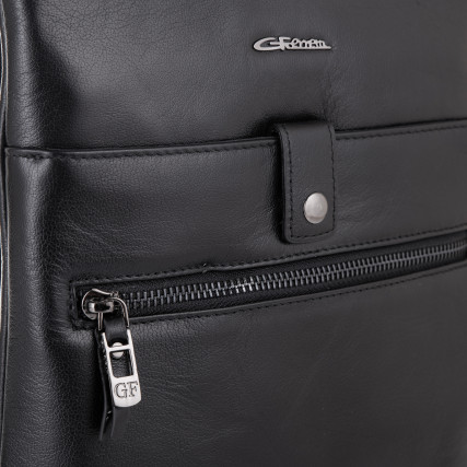 Мужская кожаная сумка Giorgio Ferretti (Италия) черная GF2019943Ablack – Фото 4