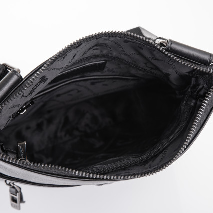 Мужская кожаная сумка Giorgio Ferretti (Италия) черная GF2019943Ablack – Фото 5