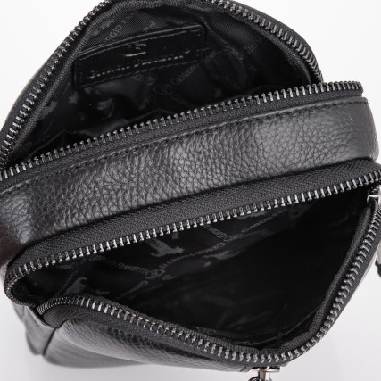 Мужская кожаная сумка Giorgio Ferretti (Италия) черная GF3438-02Ablack – Фото 5