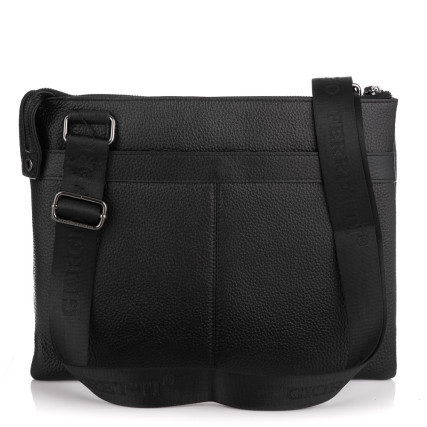 Мужская кожаная черная сумка через плечо Giorgio Ferretti (Италия) GF3482Ablack – Фото 2