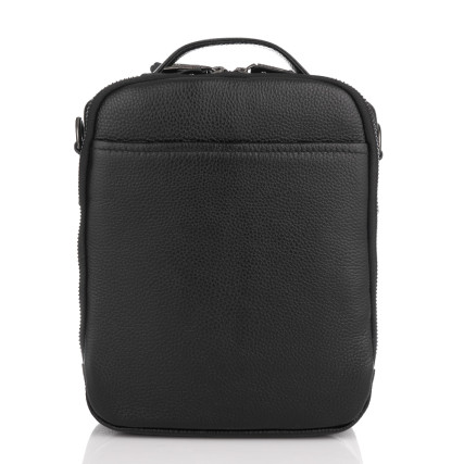 Мужская кожаная сумка через плечо Giorgio Ferretti (Италия) черная GF402008Ablack – Фото 2